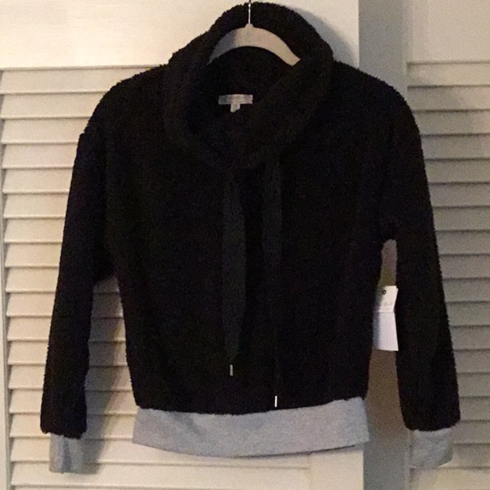 Fuzzy Funnel Neck Sweater
